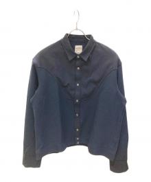 YSTRDY'S TMRRW（イエスタデイズトゥモロウ）の古着「ギャバジンロデオシャツ」｜ネイビー