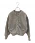 BEARDSLEY（ビアズリー）の古着「パール釦ショートカーディガン」｜グレー