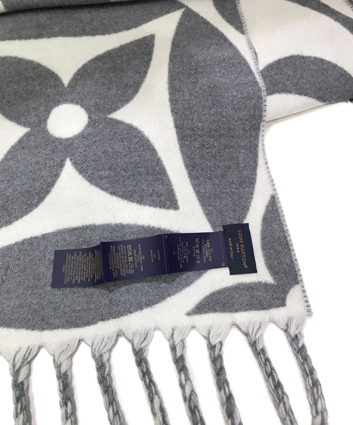 ルイヴィトン マフラー グレー ギフトに最適♪ ヴィトン マフラー