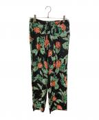 Demi-Luxe Beamsデミルクス ビームス）の古着「フラワープリントパンツ」｜ブラック