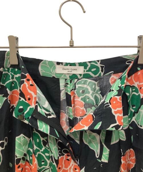 Demi-Luxe Beams（デミルクス ビームス）Demi-Luxe Beams (デミルクス ビームス) フラワープリントパンツ ブラック サイズ:Mの古着・服飾アイテム