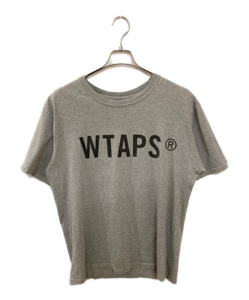 WTAPS（ダブルタップス）WTAPS (ダブルタップス) ロゴプリントTシャツ グレー サイズ:Lの古着・服飾アイテム