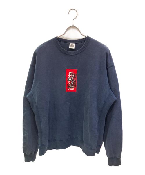 THE BLACK EYE PATCH（ブラックアイパッチ）THE BLACK EYE PATCH (ブラックアイパッチ) センター刺繍ロゴスウェット ネイビー サイズ:Lの古着・服飾アイテム