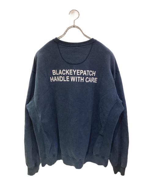 THE BLACK EYE PATCH（ブラックアイパッチ）THE BLACK EYE PATCH (ブラックアイパッチ) センター刺繍ロゴスウェット ネイビー サイズ:Lの古着・服飾アイテム