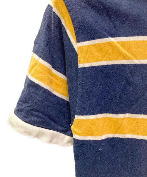 OLD STUSSY（オールドステューシー）OLD STUSSY (オールドステューシー) 半袖Tシャツ ネイビー×イエロー サイズ:Mの古着・服飾アイテム
