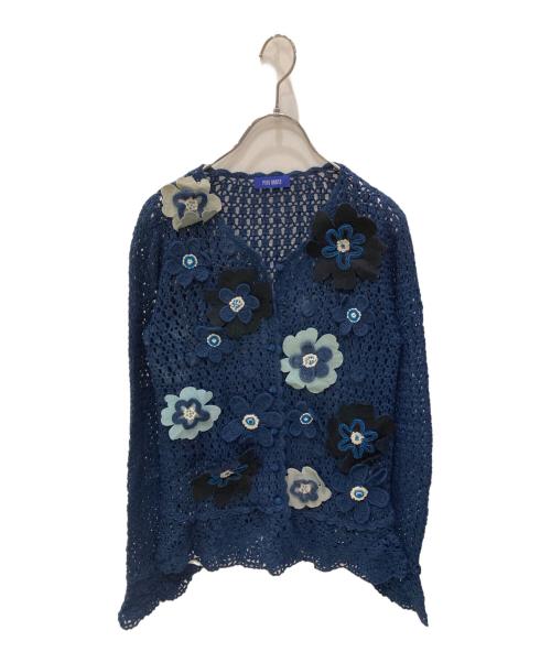 PINK HOUSE（ピンクハウス）PINK HOUSE (ピンクハウス) カーディガン ネイビー サイズ:不明(実寸サイズをご確認ください)の古着・服飾アイテム