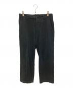 nestrobe confectネストローブ コンフェクト）の古着「ボタンフライコットンパンツ」｜ブラック