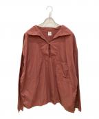 ORCIVALオーシバル）の古着「ライトキャンバススモック」｜ボルドー