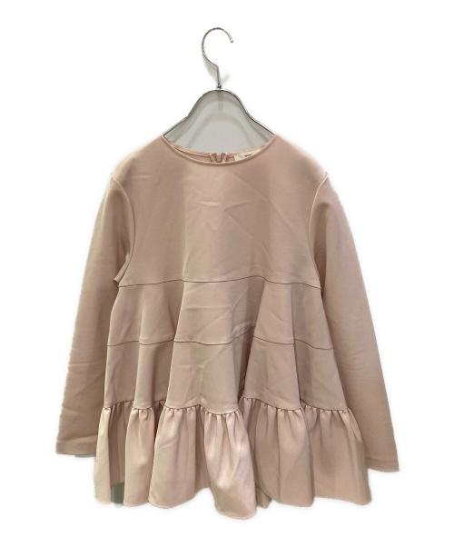 YORI（ヨリ）YORI (ヨリ) ティアードギャザーブラウス ピンク サイズ:38の古着・服飾アイテム