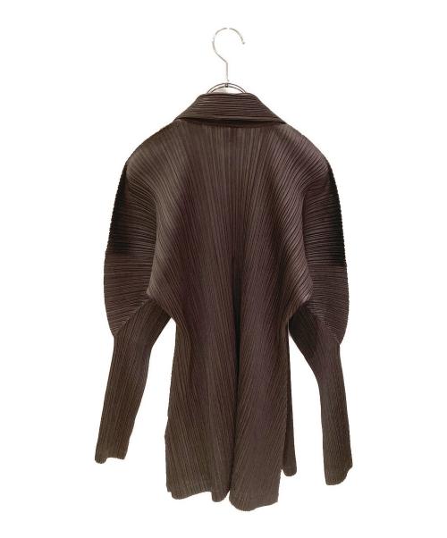 PLEATS PLEASE（プリーツプリーズ）PLEATS PLEASE (プリーツプリーズ) プリーツトッパージャケット ブラウン サイズ:Lの古着・服飾アイテム