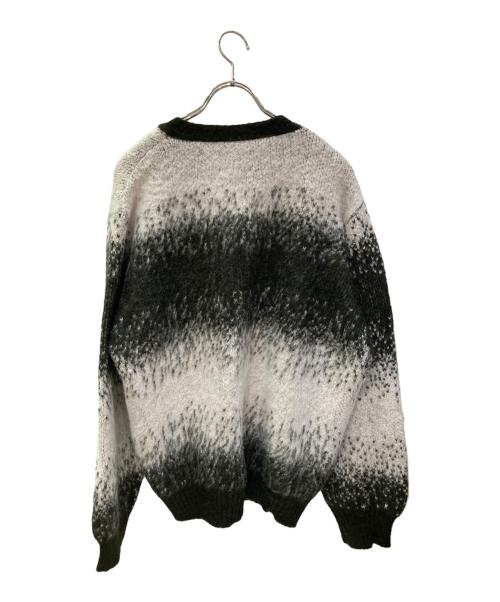 Schott（ショット）Schott (ショット) オンブレモヘヤカーディガン ホワイト×ブラック サイズ:XLの古着・服飾アイテム