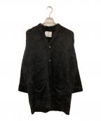 WISM×THE INOUE BROTHERSウィズム×イノウエブラザーズ）の古着「ロングニットコート」｜ブラック