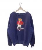 POLO SPORTポロスポーツ）の古着「古着ポロベアプリントスウェット」｜ネイビー
