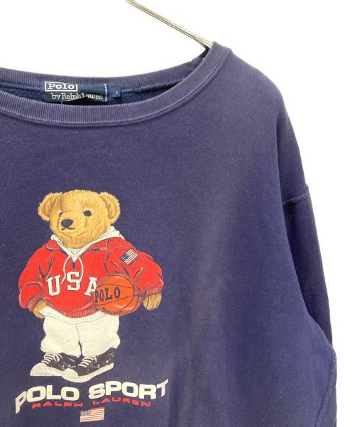 POLO SPORT（ポロスポーツ）POLO SPORT (ポロスポーツ) 古着ポロベアプリントスウェット ネイビー サイズ:Lの古着・服飾アイテム