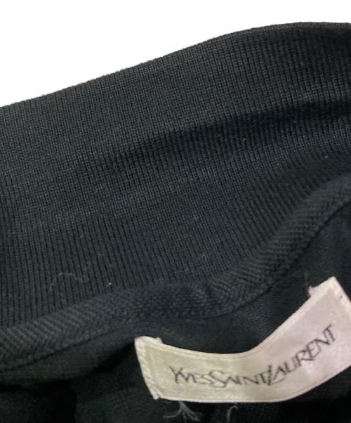 Yves Saint Laurent（イヴサンローラン）Yves Saint Laurent (イヴサンローラン) 古着YSLロゴ刺繍長袖ポロシャツ ブラック サイズ:Mの古着・服飾アイテム