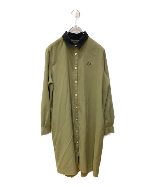 FRED PERRY（フレッドペリー）FRED PERRY (フレッドペリー) フィッシュテイル シャツドレス グリーン サイズ:38の古着・服飾アイテム