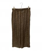 journal standard luxeジャーナルスタンダード ラックス）の古着「レオパードサテン イージーパンツ」｜ブラウン