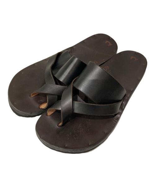 JUTTA NEUMANN（ユッタニューマン）JUTTA NEUMANN (ユッタニューマン) フランク レザーサンダル ブラック サイズ:9Dの古着・服飾アイテム