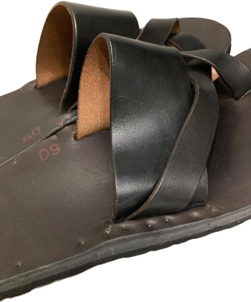 JUTTA NEUMANN（ユッタニューマン）JUTTA NEUMANN (ユッタニューマン) フランク レザーサンダル ブラック サイズ:9Dの古着・服飾アイテム