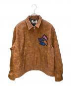 SOUNDS GOODサウンズグッド）の古着「ワッペンエコレザーショートJKT」｜ブラウン