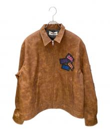 SOUNDS GOOD（サウンズグッド）の古着「ワッペンエコレザーショートJKT」｜ブラウン