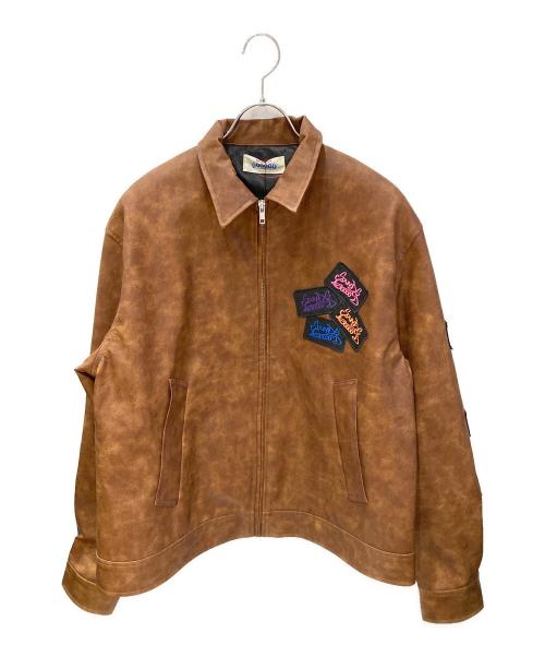 SOUNDS GOOD（サウンズグッド）SOUNDS GOOD (サウンズグッド) ワッペンエコレザーショートJKT ブラウン サイズ:FREEの古着・服飾アイテム