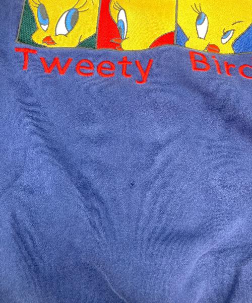 Warner Bros.（ワーナー・ブラザーズ）WARNER BROS. (ワーナー・ブラザーズ) 90's 刺繍キャラクタースウェット ネイビー サイズ:Lの古着・服飾アイテム
