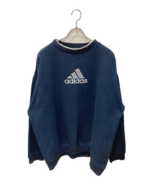 adidas（アディダス）adidas (アディダス) 90's 刺繍ロゴスウェット ネイビー サイズ:XXLの古着・服飾アイテム
