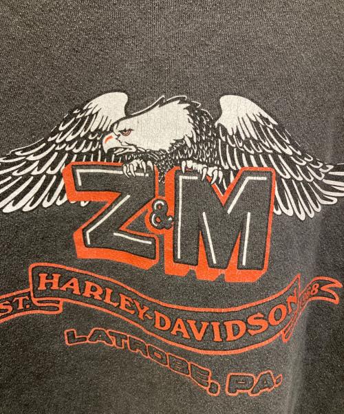 HARLEY-DAVIDSON（ハーレーダビッドソン）HARLEY-DAVIDSON (ハーレーダビッドソン) 00's ロゴプリントスウェット ブラック サイズ:不明(実寸サイズをご確認ください)の古着・服飾アイテム