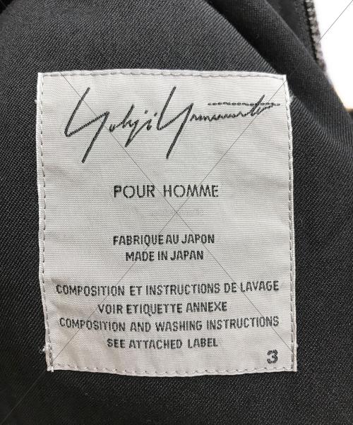 Yohji Yamamoto pour homme（ヨウジヤマモト プールオム）Yohji Yamamoto pour homme (ヨウジヤマモト プールオム) ウールギャバジップアップジャケット ブラック サイズ:3の古着・服飾アイテム