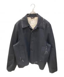 CAMIEL FORTGENS（カミエルフォートヘンス）の古着「SHORT GAP COAT」｜ネイビー