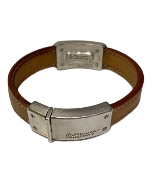 Atomic number47（アトミック ナンバー47）Atomic number47 (アトミック ナンバー47) シルバーブレスレット ブラウンの古着・服飾アイテム