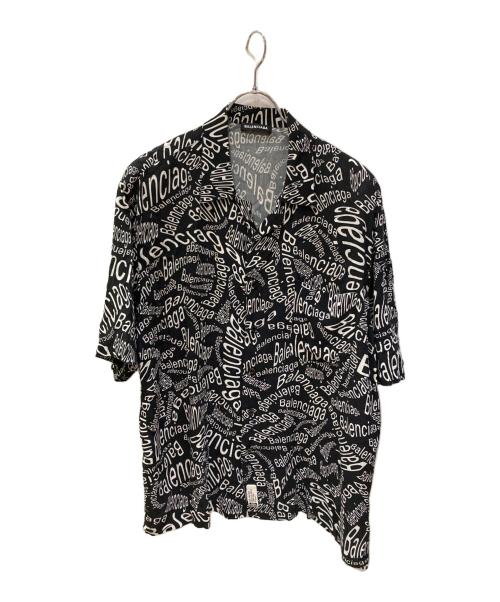 BALENCIAGA（バレンシアガ）BALENCIAGA (バレンシアガ) Logo patterned shirt ブラック サイズ:38の古着・服飾アイテム
