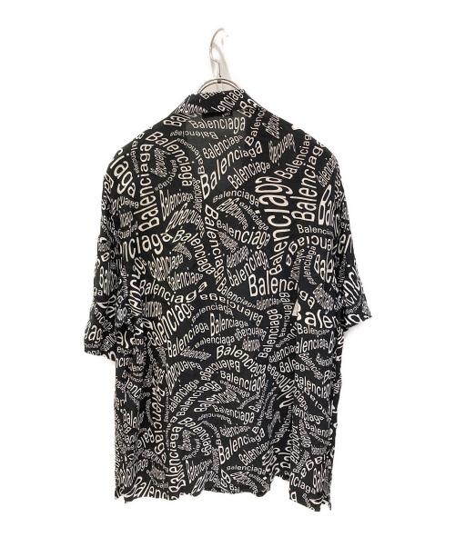 BALENCIAGA（バレンシアガ）BALENCIAGA (バレンシアガ) Logo patterned shirt ブラック サイズ:38の古着・服飾アイテム