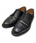 Crockett & Jonesクロケット＆ジョーンズ）の古着「メダリオンシューズ」｜ブラック