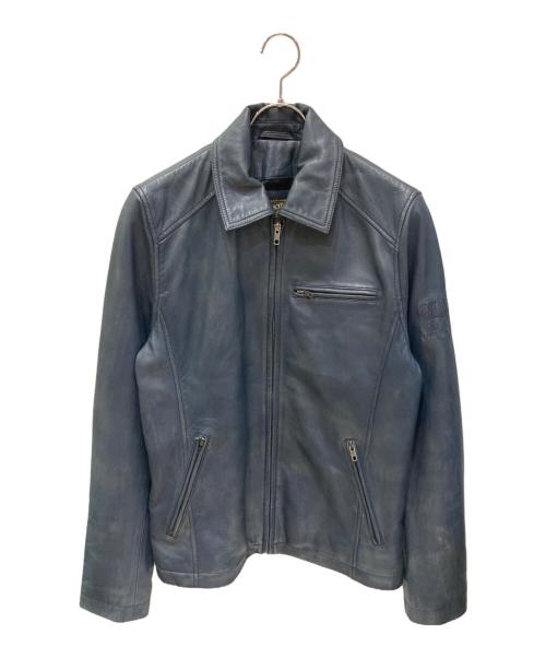 knackered（ナッカード）knackered (ナッカード) USED加工レザージャケット ネイビー サイズ:Lの古着・服飾アイテム