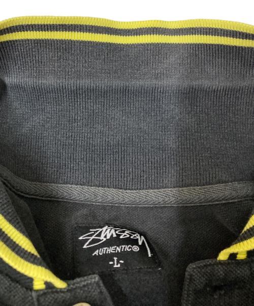 stussy（ステューシー）stussy (ステューシー) ポロシャツ ブラック サイズ:Lの古着・服飾アイテム