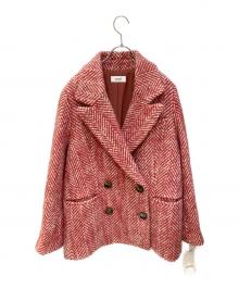 Snidel（スナイデル）の古着「オーバーボックスジャケットコート」｜レッド