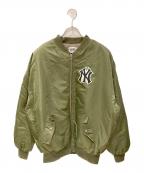 BACK TO THE FIELD×MLBバック トゥ ザ フィールド×エムエルビー）の古着「ヤンキースミリタリーブルゾン」｜オリーブ