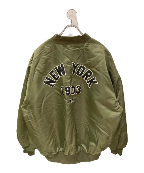 BACK TO THE FIELD（バック トゥ ザ フィールド）BACK TO THE FIELD (バック トゥ ザ フィールド) MLB (エムエルビー) ヤンキースミリタリーブルゾン オリーブ サイズ:FREEの古着・服飾アイテム