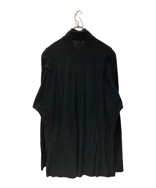Yohji Yamamoto pour homme（ヨウジヤマモト プールオム）Yohji Yamamoto pour homme (ヨウジヤマモト プールオム) チャイナボタンダブルカラーシャツジャケット ブラック サイズ:Mの古着・服飾アイテム