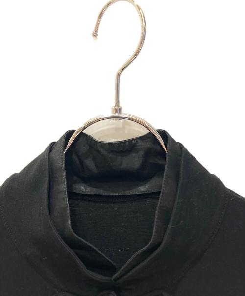 Yohji Yamamoto pour homme（ヨウジヤマモト プールオム）Yohji Yamamoto pour homme (ヨウジヤマモト プールオム) チャイナボタンダブルカラーシャツジャケット ブラック サイズ:Mの古着・服飾アイテム