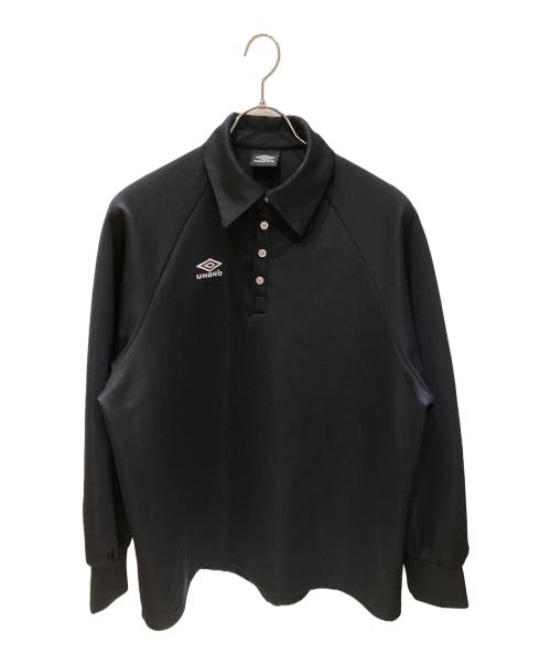 UMBRO（アンブロ）UMBRO (アンブロ) BELPER (ベルパー) M TO R (ムウトアール) GAME SHIRTS MOOD POLO ブラック サイズ:Lの古着・服飾アイテム