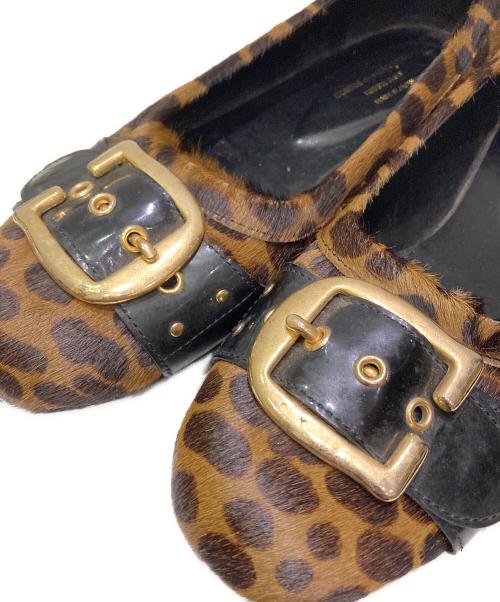 COMME des GARCONS HOMME PLUS（コムデギャルソンオムプリュス）COMME des GARCONS HOMME PLUS (コムデギャルソンオムプリュス) ベルトデザインハラコシューズ ブラウン サイズ:26cmの古着・服飾アイテム