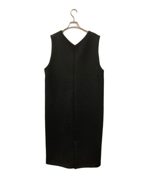 icB（アイシービー）icB (アイシービー) コンパクトダブルフェイス ジャンパースカート ブラック サイズ:Lの古着・服飾アイテム