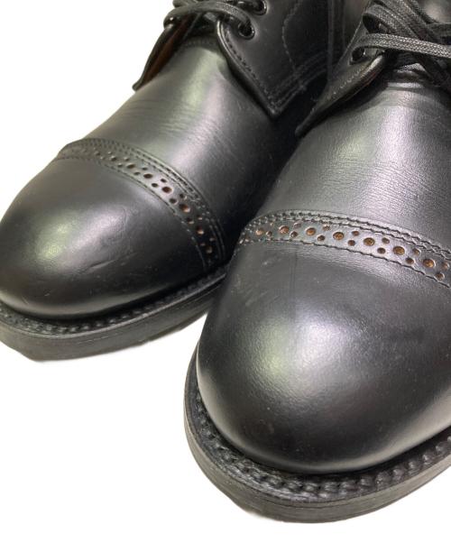 WHEEL ROBE（ウィールローブ）WHEEL ROBE (ウィールローブ) パンチドキャップトゥダービーシューズ ブラック サイズ:８1/2の古着・服飾アイテム