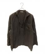 nestrobe confectネストローブ コンフェクト）の古着「ヘンプ セーラースモックシャツ」｜ブラウン