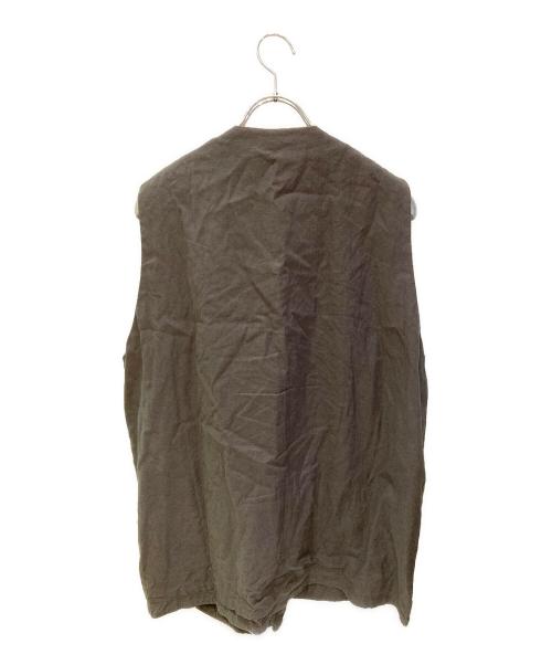 nestrobe confect（ネストローブ コンフェクト）nestrobe confect (ネストローブ コンフェクト) リネンコットンベスト ブラウン サイズ:3の古着・服飾アイテム
