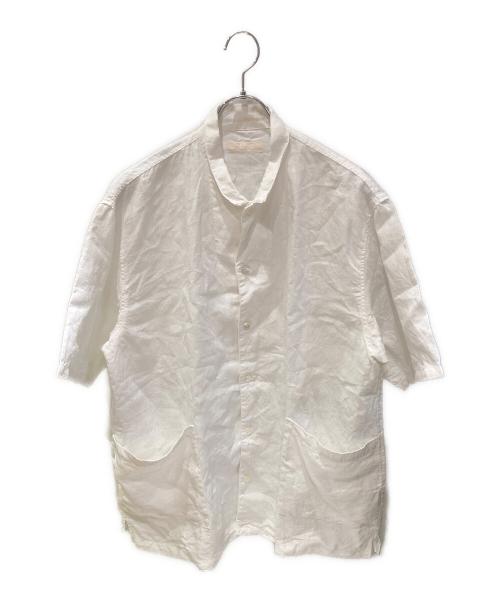nestrobe confect（ネストローブ コンフェクト）nestrobe confect (ネストローブ コンフェクト) リネン半袖シャツ ホワイト サイズ:3の古着・服飾アイテム