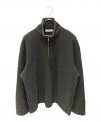 nestrobe confectネストローブ コンフェクト）の古着「ウールカシミアハーフジッププルオーバー」｜グレー